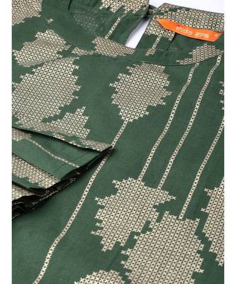 Indo Era Foil Printed Straight Kurta with Palazzo Dupatta Set 4