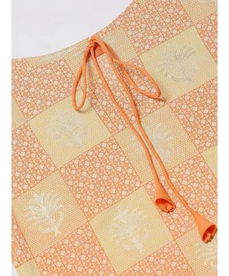 Indo Era Yellow Foil Printed Straight Kurta with Palazzo Set 5