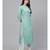 Indo Era Sea Green Floral Printed Straight Kurta with Palazzo Dupatta Set