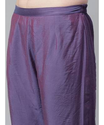 Indo Era Purple Solid Straight Kurta Pant with Dupatta Set 6