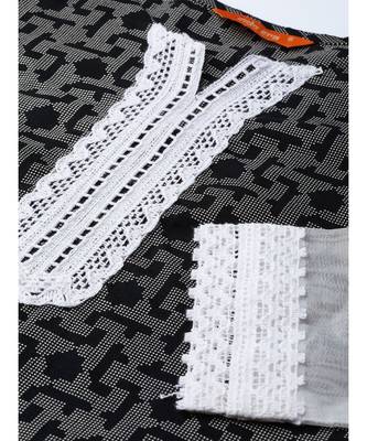 Indo Era Black Printed Straight Kurta with Palazzo Set 5