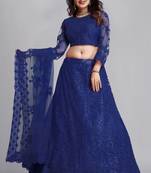 Blue Wedding Wear Lehenga Choli
