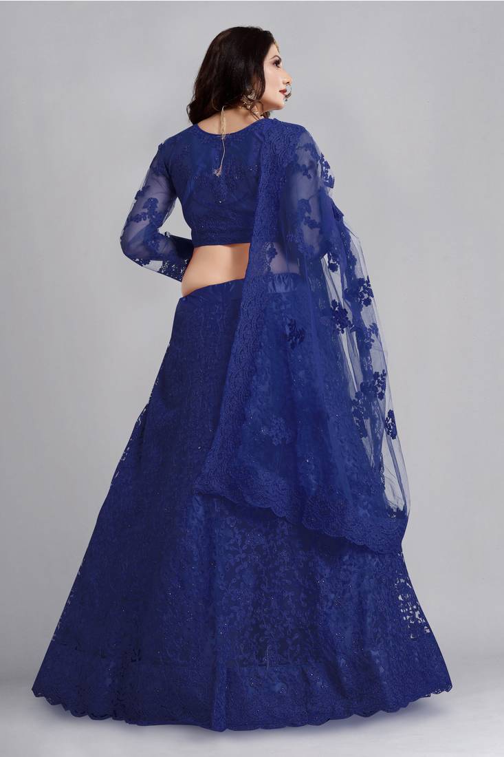 Blue Wedding Wear Lehenga Choli