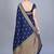 Navy blue woven art silk saree saree with blouse