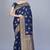 Navy blue woven art silk saree saree with blouse