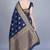Navy blue woven art silk saree saree with blouse