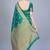 Teal woven art silk saree saree with blouse