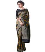 multicolor woven jacquard saree with blouse