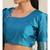 turquoise woven jacquard saree with blouse