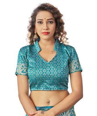 maroon woven jacquard saree with blouse 4