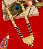 Multicolor cubic zirconia mangalsutra