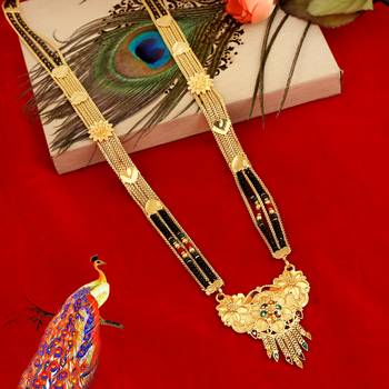 Multicolor cubic zirconia mangalsutra 1
