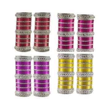 Multi Stone Stud Brass Bangle for women 1