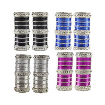 Multi Stone Stud Brass Bangle for women 1