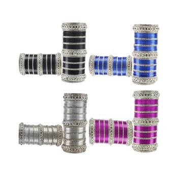 Multi Stone Stud Brass Bangle for women 2
