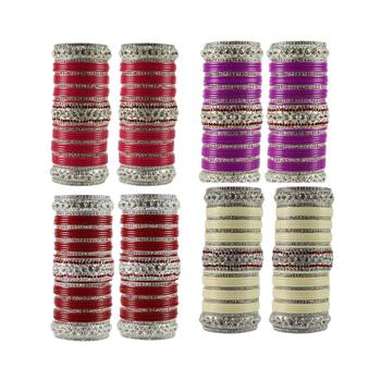 Multi Stone Stud Brass Bangle for women 1