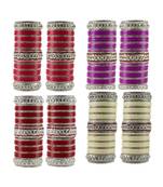 Multi Stone Stud Brass Bangle for women