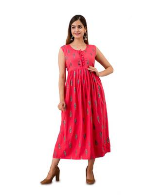 PRINTED multicolor RAYON ethnic kurtis 1