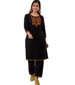 embroidered multicolor RAYON ethnic kurtis