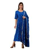 PRINTED multicolor RAYON ethnic kurtis