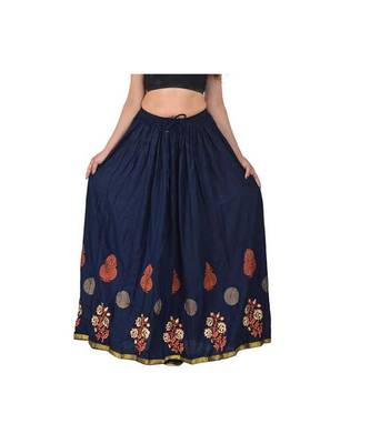 Jaipuri Printed Long royon Skirt 2