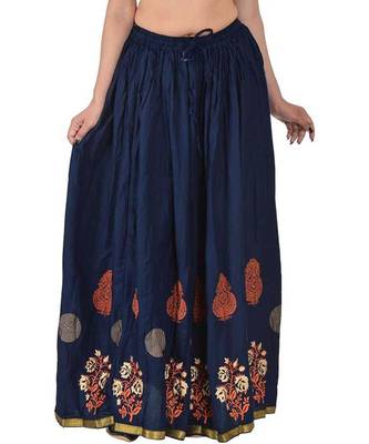 Jaipuri Printed Long royon Skirt 3