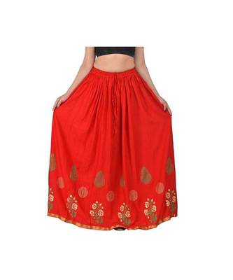 Jaipuri Printed Long royon Skirt 1