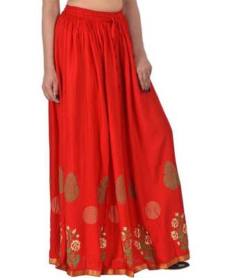 Jaipuri Printed Long royon Skirt 2