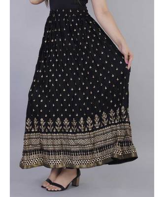 Jaipuri Printed Long royon Skirt 2
