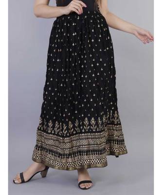 Jaipuri Printed Long royon Skirt 4