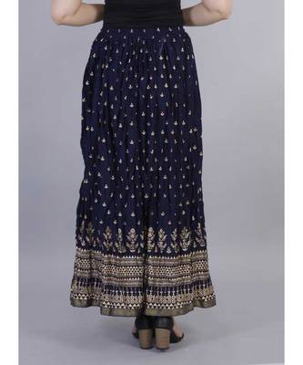 Jaipuri Printed Long royon Skirt 2