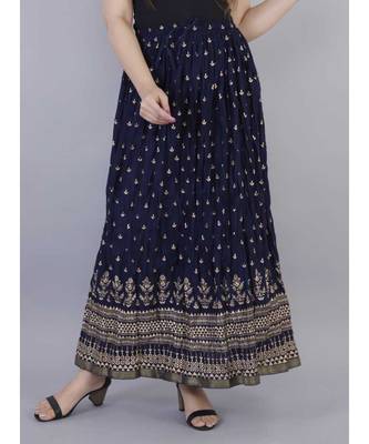 Jaipuri Printed Long royon Skirt 3