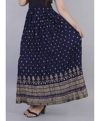 Jaipuri Printed Long royon Skirt 4