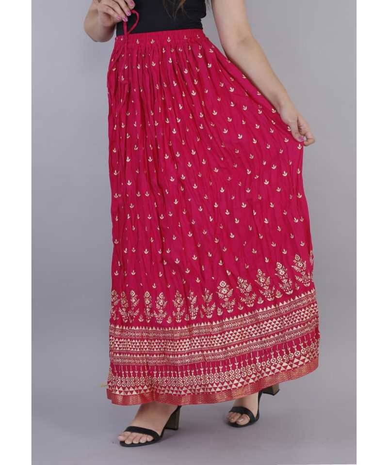 Jaipuri Printed Long royon Skirt kastoori collection 3541519