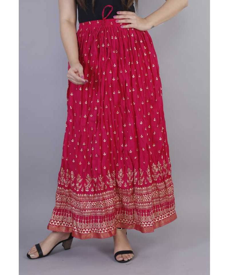 Jaipuri Printed Long royon Skirt kastoori collection 3541519