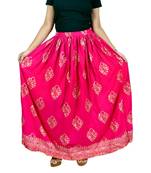 Jaipuri Printed Long royon Skirt