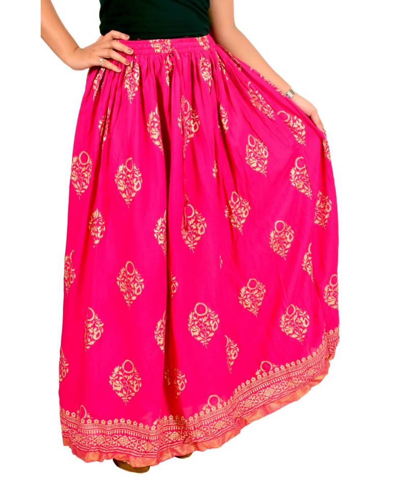 Jaipuri Printed Long royon Skirt