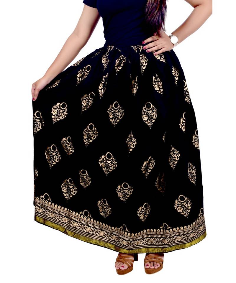 Jaipuri Printed Long royon Skirt