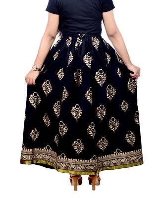 Jaipuri Printed Long royon Skirt 4