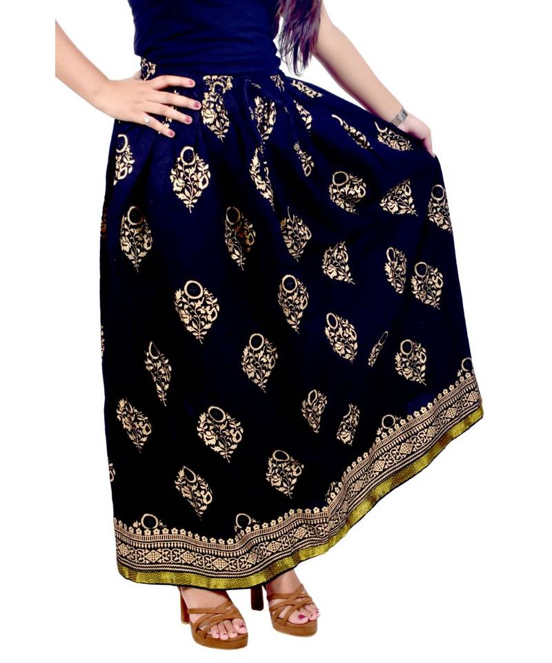 Jaipuri Printed Long royon Skirt