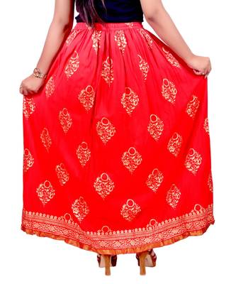 Jaipuri Printed Long royon Skirt 3