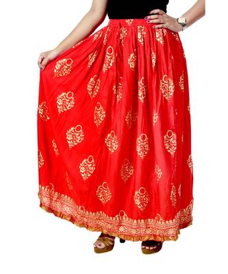 Jaipuri Printed Long royon Skirt 4