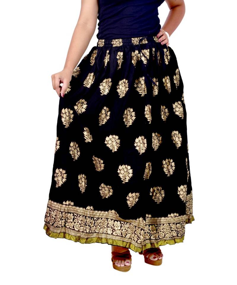 Jaipuri Printed Long royon Skirt