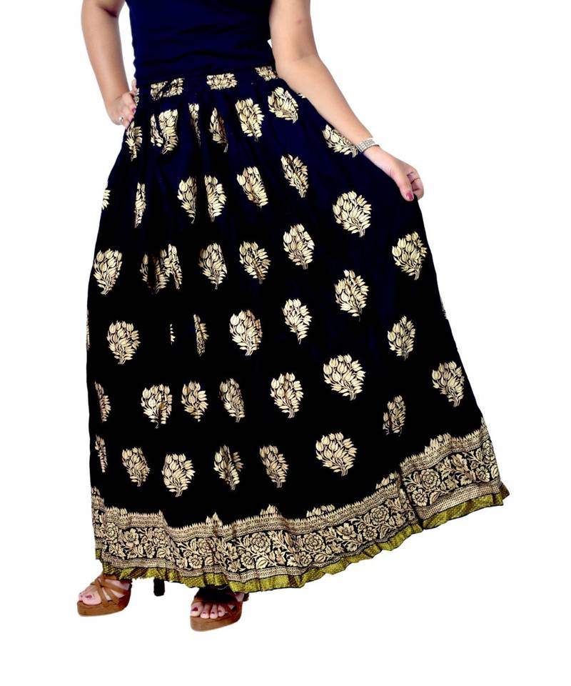 Jaipuri Printed Long royon Skirt