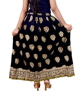 Jaipuri Printed Long royon Skirt 4