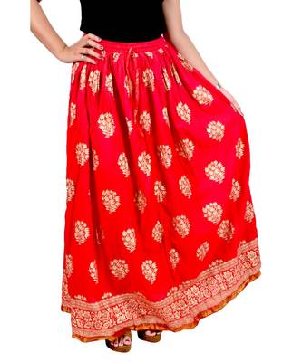 Jaipuri Printed Long royon Skirt 3