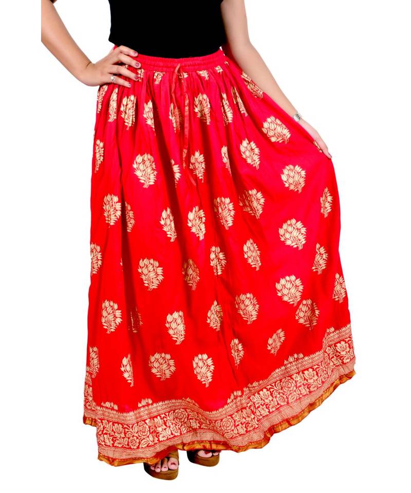 Jaipuri Printed Long royon Skirt