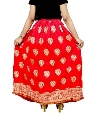 Jaipuri Printed Long royon Skirt 4