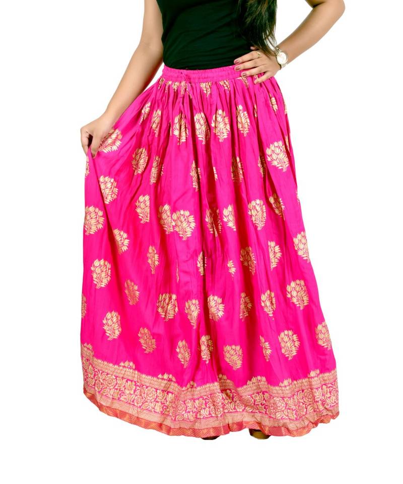 Jaipuri Printed Long royon Skirt kastoori collection 3541526
