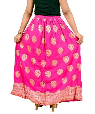 Jaipuri Printed Long royon Skirt 4